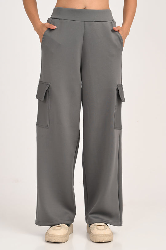 Stain Proof Grey Cargo Pants